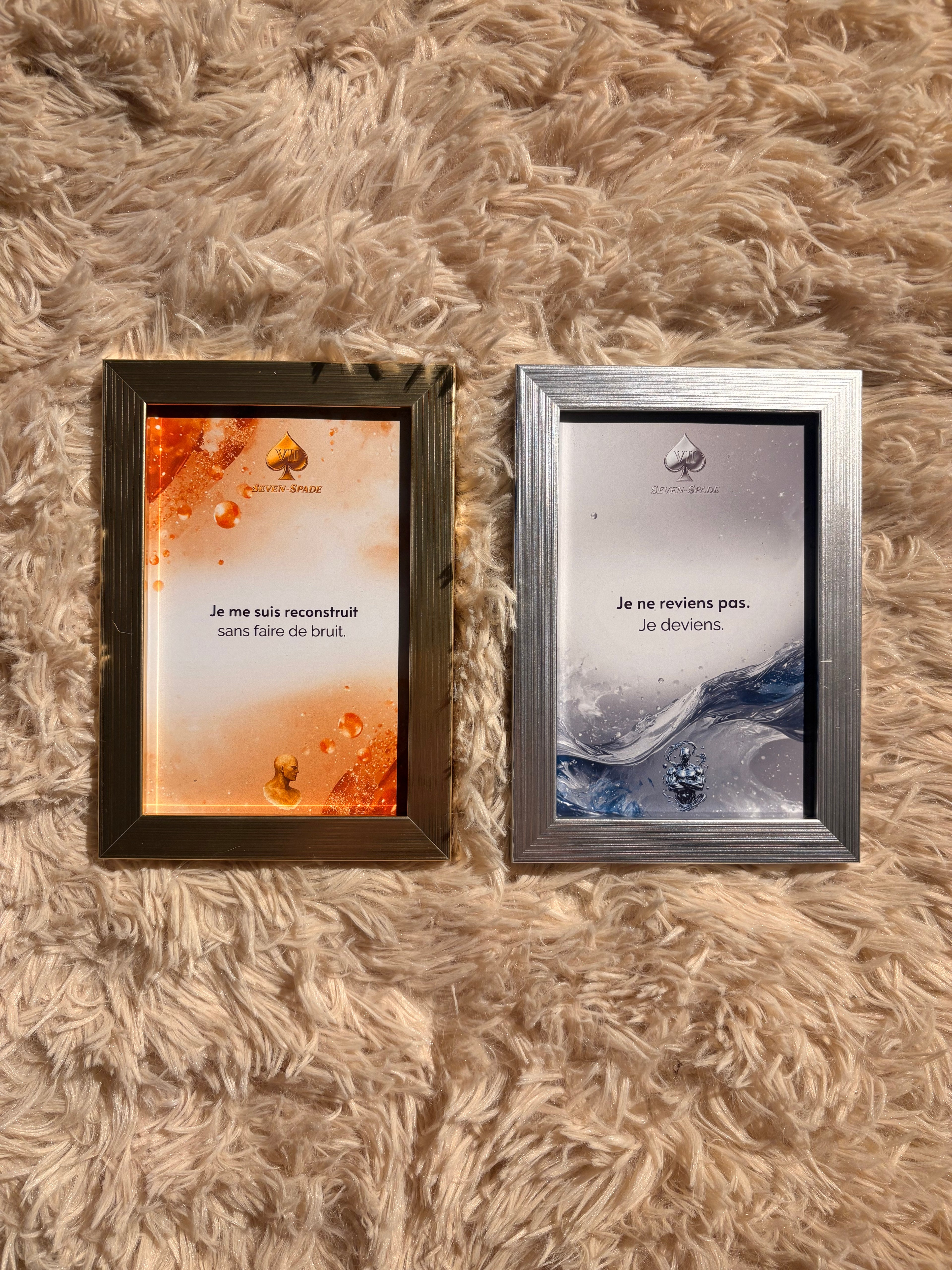 Pack 2 Affiches avec ou sans Cadre Reconstruction— Édition Premium Gold & Chrome — Seven Mind