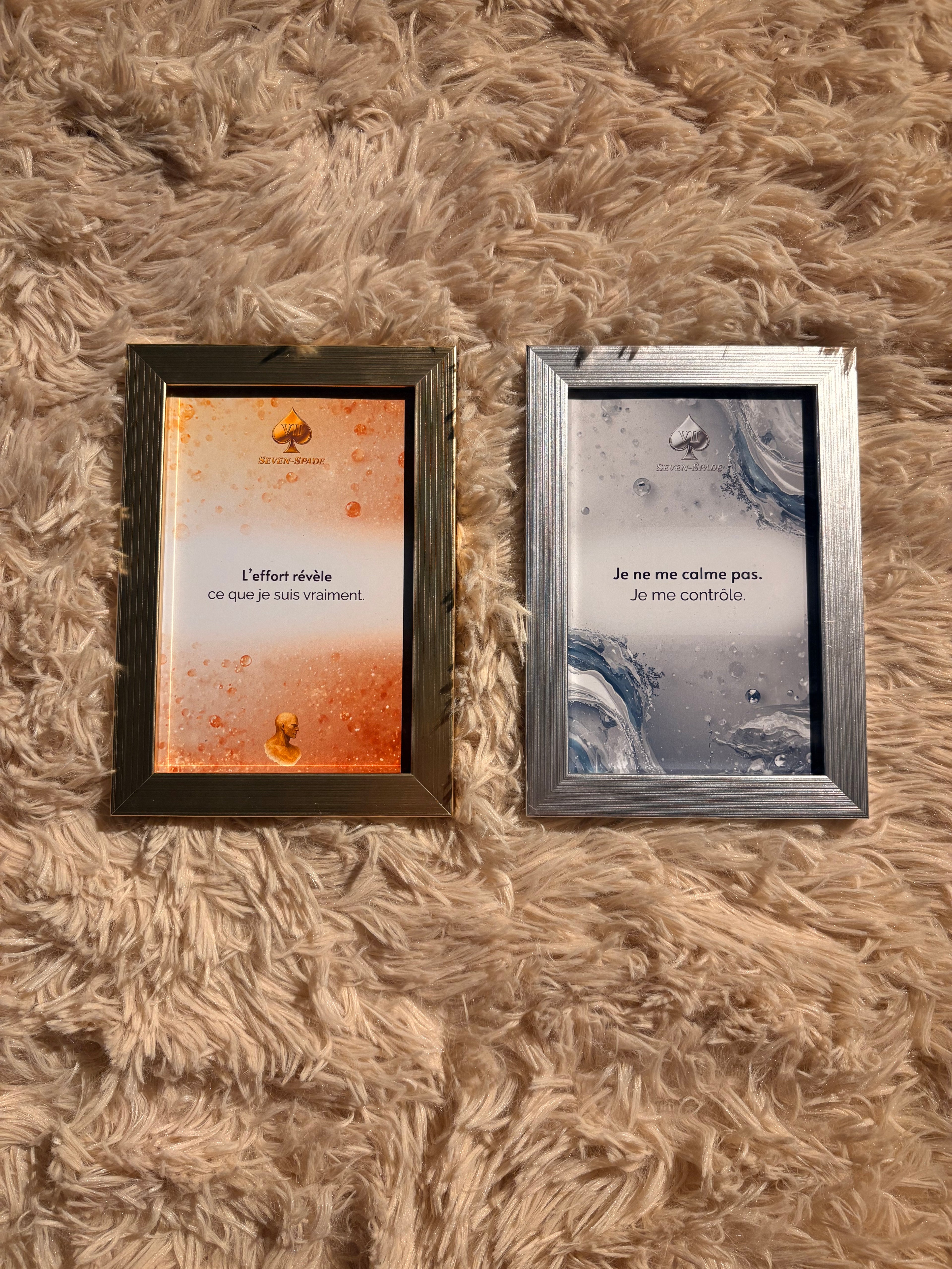 Pack 2 Affiches avec ou sans Cadre Sport — Édition Premium Gold & Chrome — Seven Mind