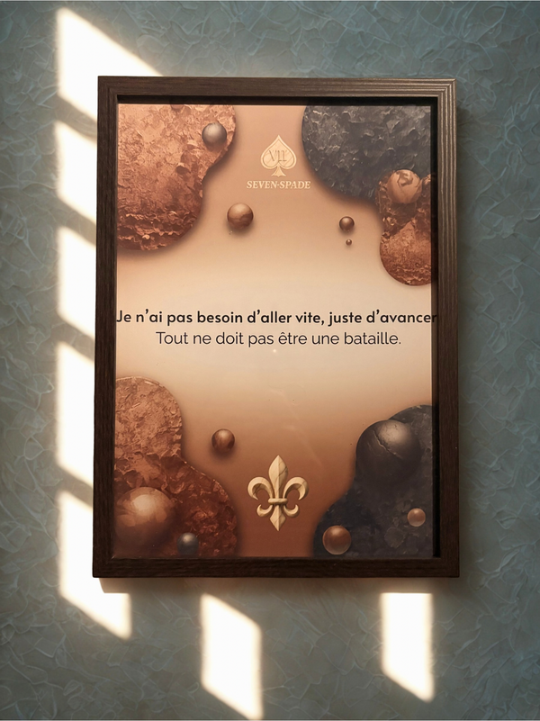 Cadre A4 “Avancer à son rythme” — Seven Mind