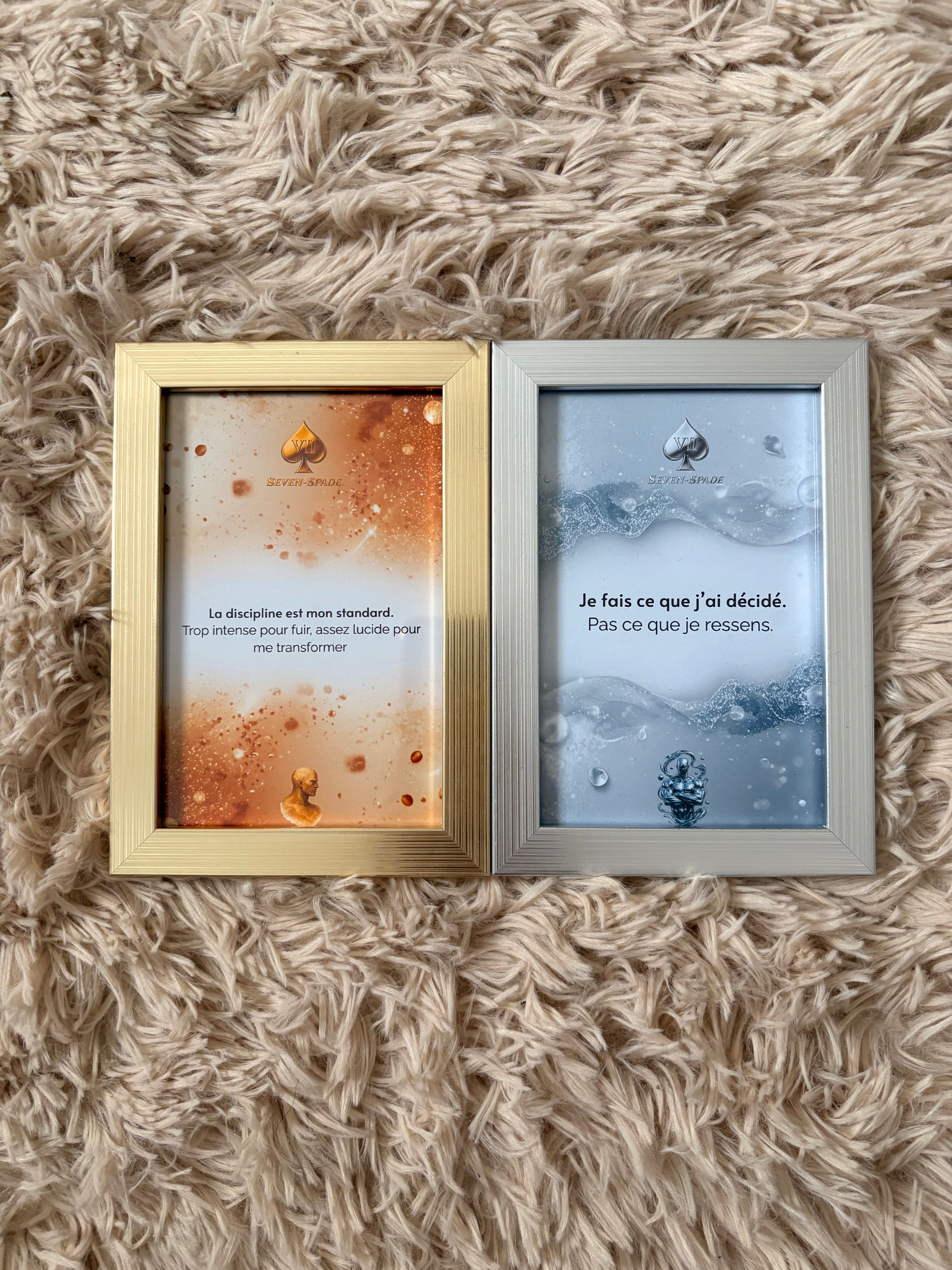Pack 2 Affiches avec ou sans Cadre Discipline — Édition Premium Gold & Chrome — Seven Mind