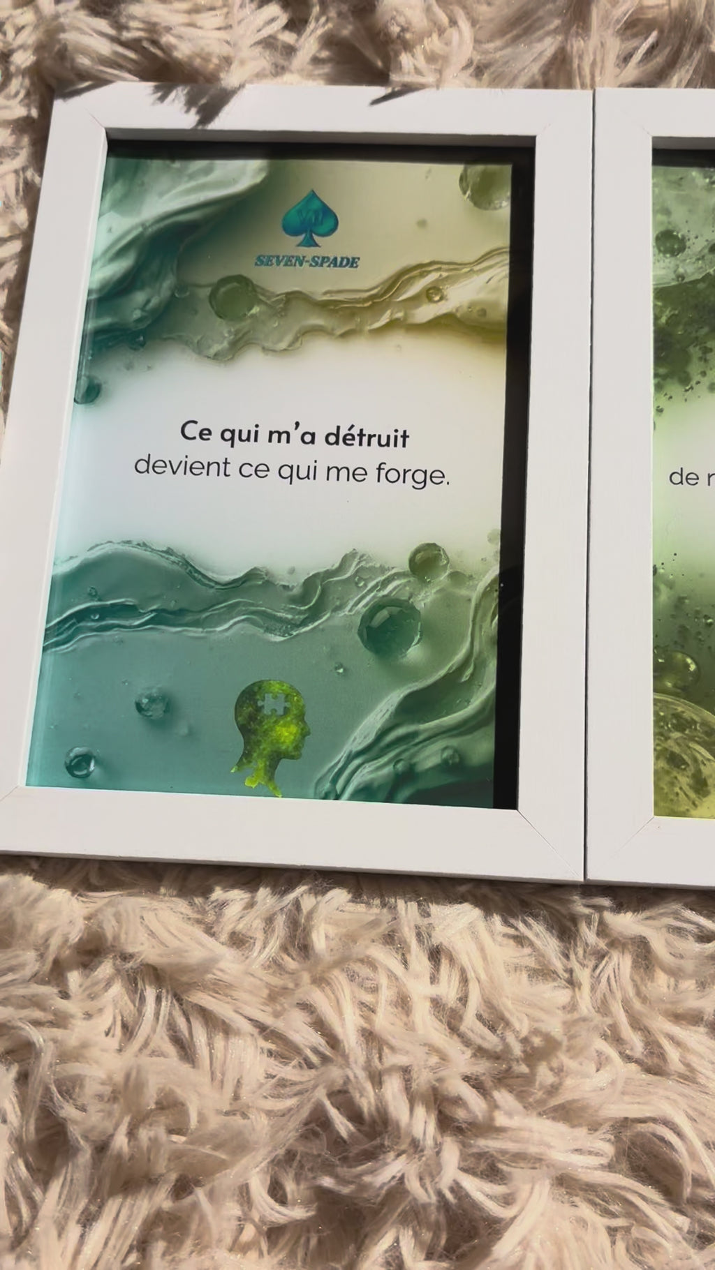 Lot de 4 Affiches avec ou sans cadres Noir ou Blanc reconstruction – décoration murale bien-être et évolution