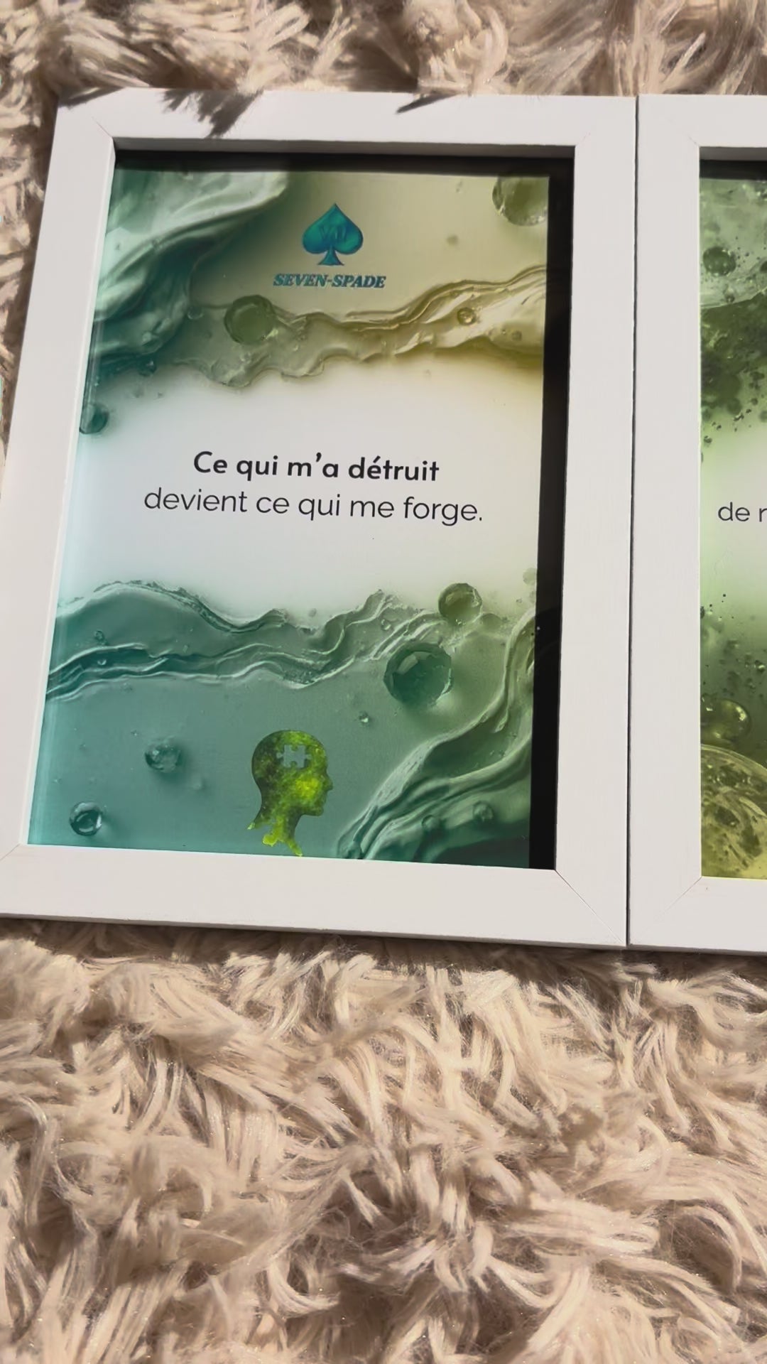 Lot de 4 Affiches avec ou sans cadres Noir ou Blanc reconstruction – décoration murale bien-être et évolution