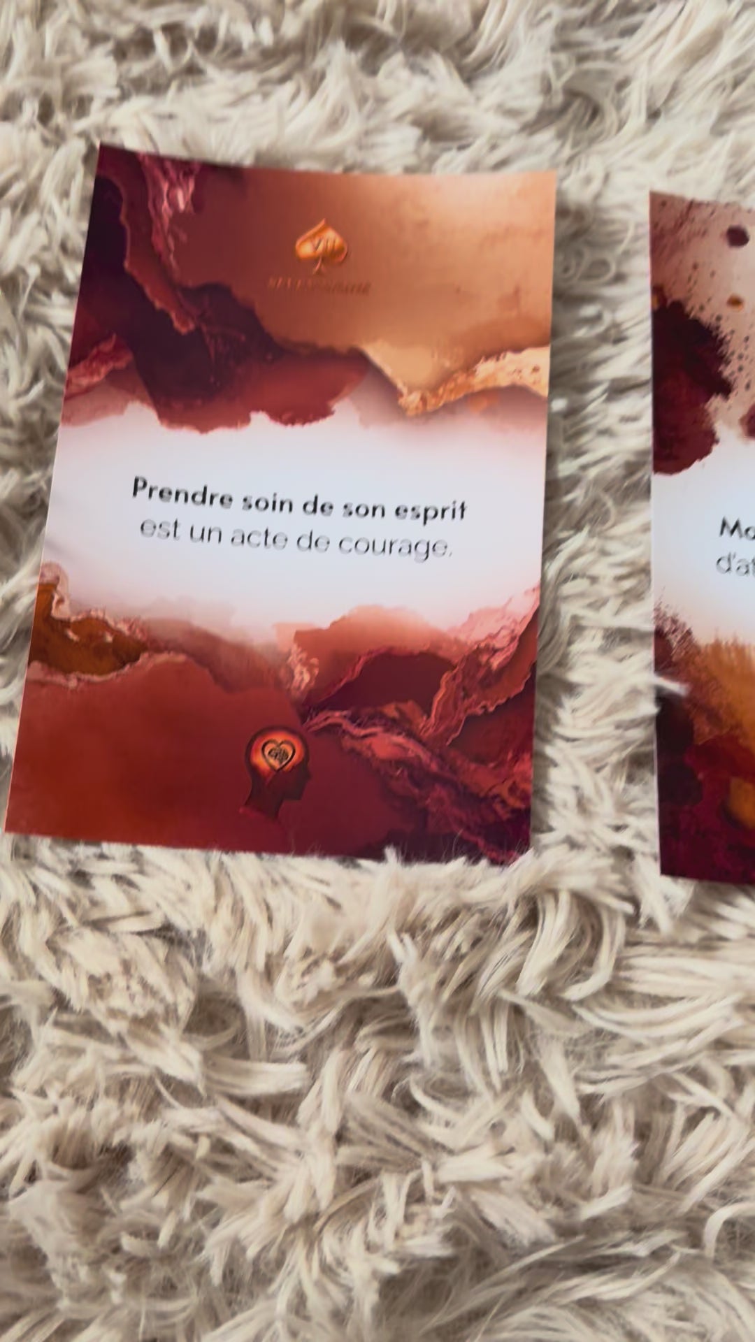 Lot de 4 Affiches avec ou sans cadres Noir ou Blanc santé mentale – décoration murale inspirante