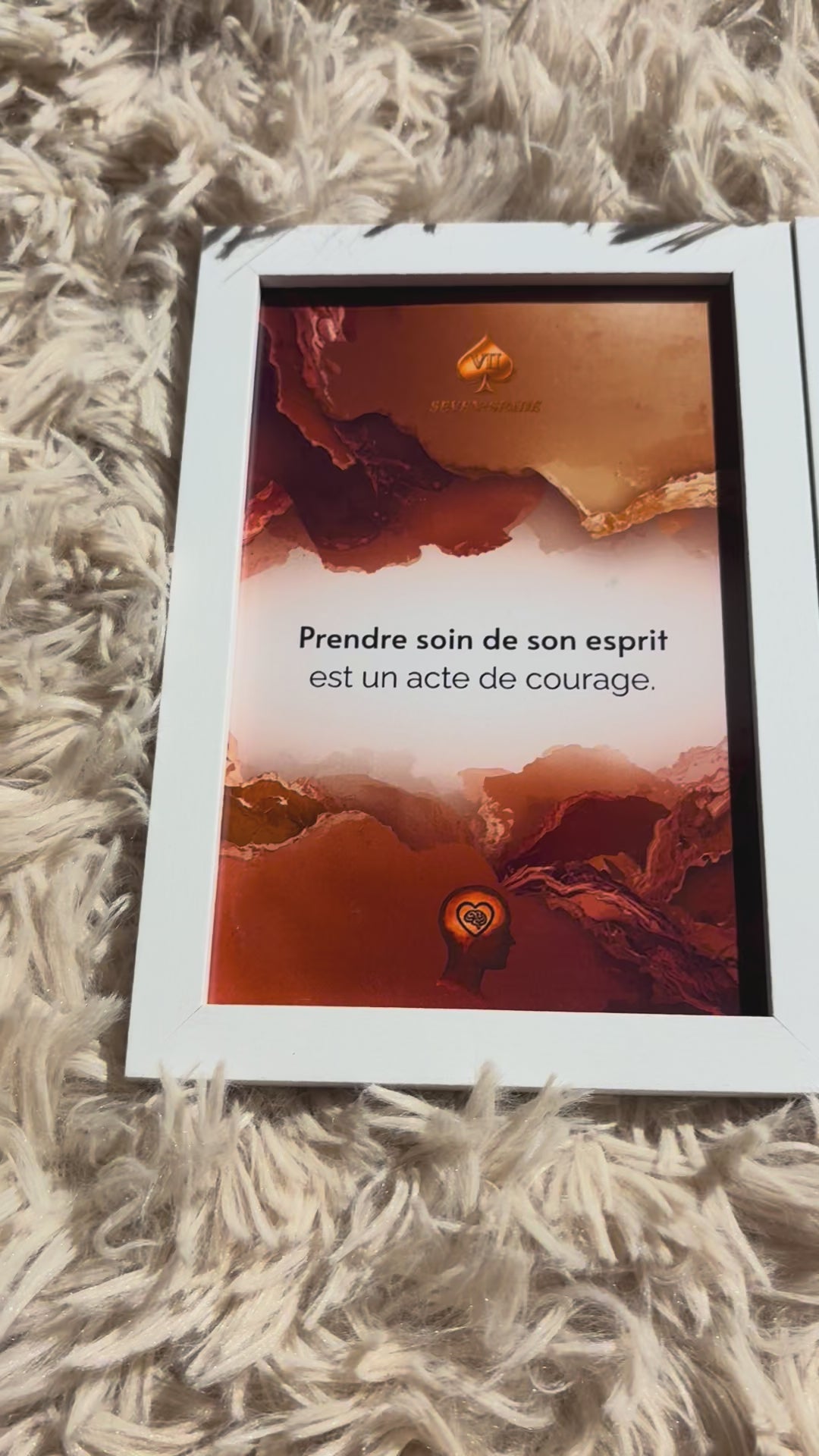 Lot de 4 Affiches avec ou sans cadres Noir ou Blanc santé mentale – décoration murale inspirante
